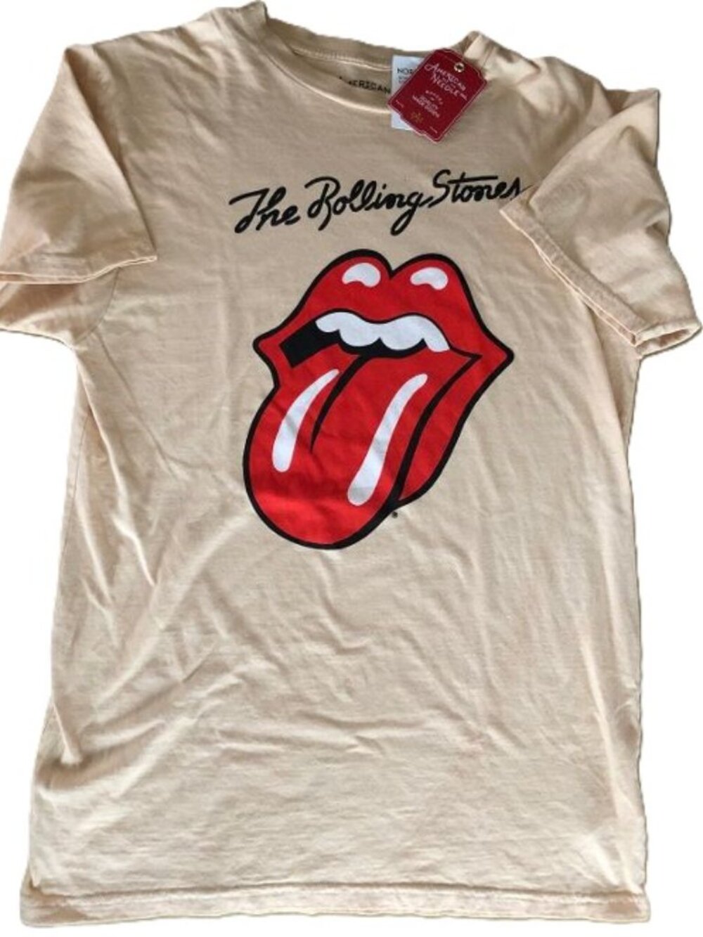 Rolling Stones T-shirt Size Small Cream Color NWT